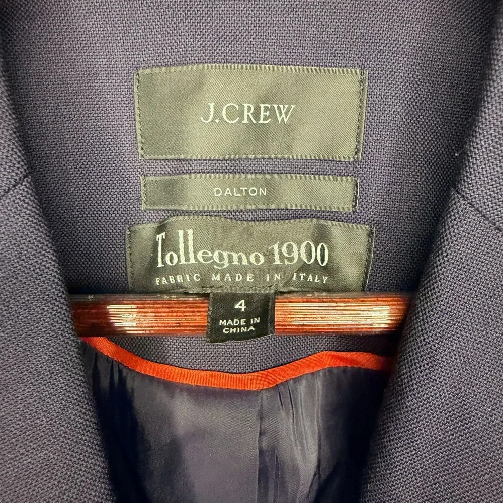 NWOT J. Crew Dalton Blazer Women’s Navy Italian Wool Gold Buttons | Size 4 - Picture 5 of 10